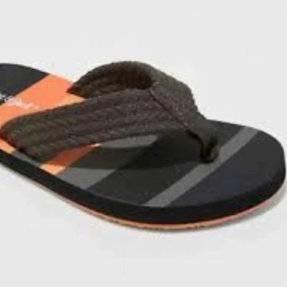 Cat & Jack Flip Flops, Little Boys Size M 2/3